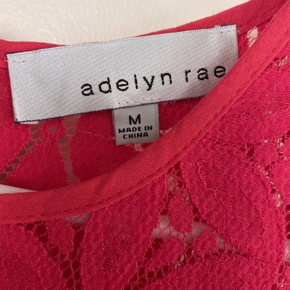 Adelyn Rae Pink Lace High Low MIDI Sheath Sleeveless Dress. Sz M. NWT - Picture 9 of 9